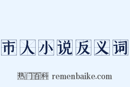 市人小说反义词是什么意思的图片